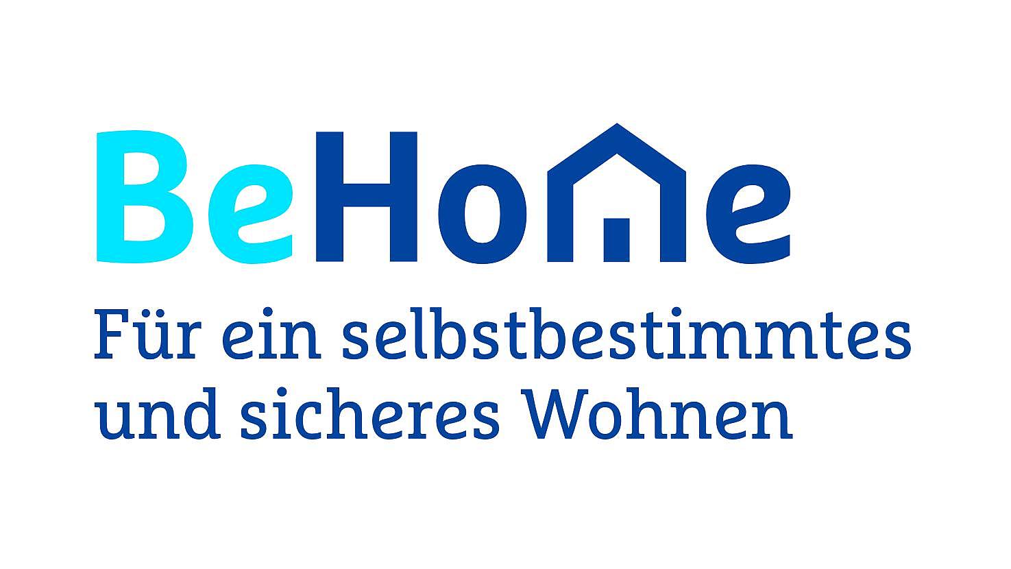 Logo "BeHome - Für ein selbstbestimmtes und sicheres Wohnen"